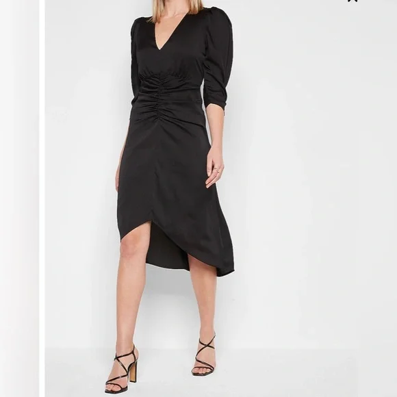 Express Black Midi Dress